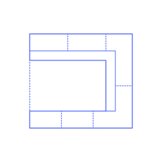 Layouts Pantries Butler Framed U Shape 2 Side Adjacent Outline Icon Svg Set, Free Vectors File